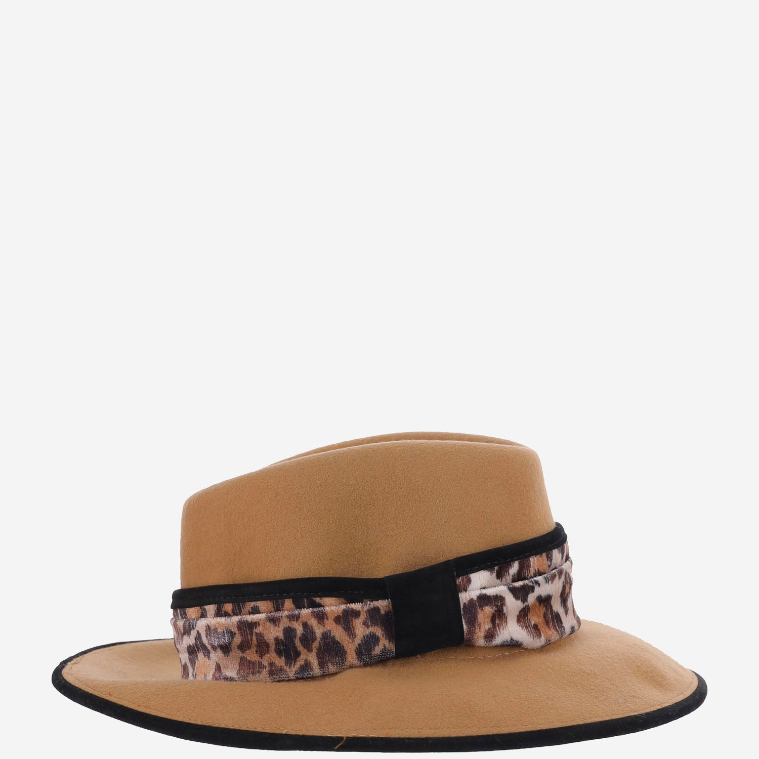 CAPPELLO IN LANA FEDORAANIMAL PRINT ALEXIA ALVAREZ DE TOLEDO 