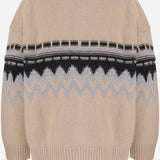 CARDIGAN IN CASHMERE CON MOTIVO GEOMETRICO 26551000 909 ALLUDE 