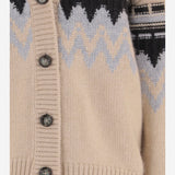 CARDIGAN IN CASHMERE CON MOTIVO GEOMETRICO 26551000 909 ALLUDE 