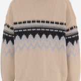 MAGLIONE IN CASHMERE CON MOTIVO GEOMETRICO 26551001 909 ALLUDE 