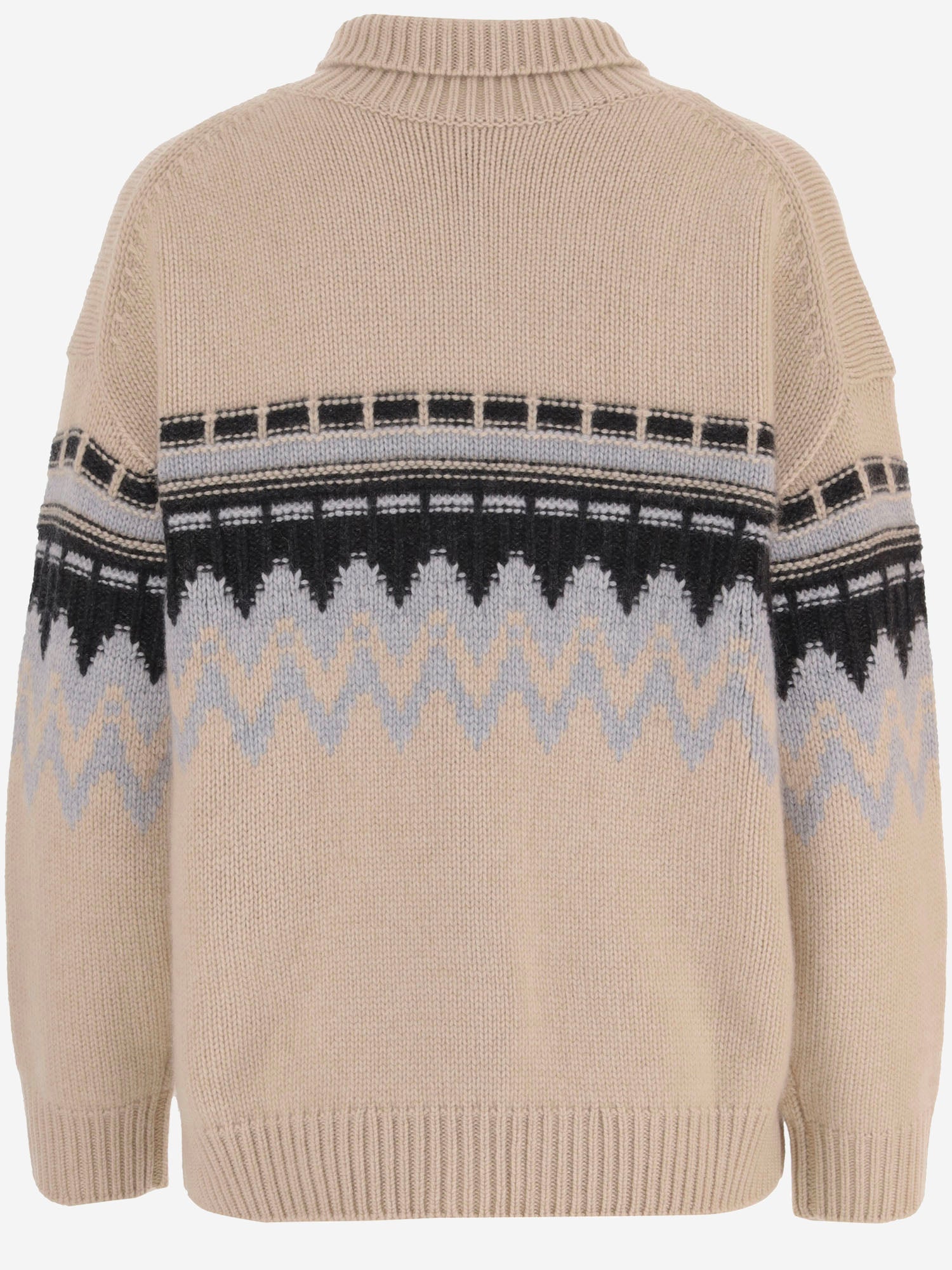 MAGLIONE IN CASHMERE CON MOTIVO GEOMETRICO 26551001 909 ALLUDE 