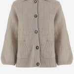 CARDIGAN IN CASHMERE E SETA 26577020 48 ALLUDE 