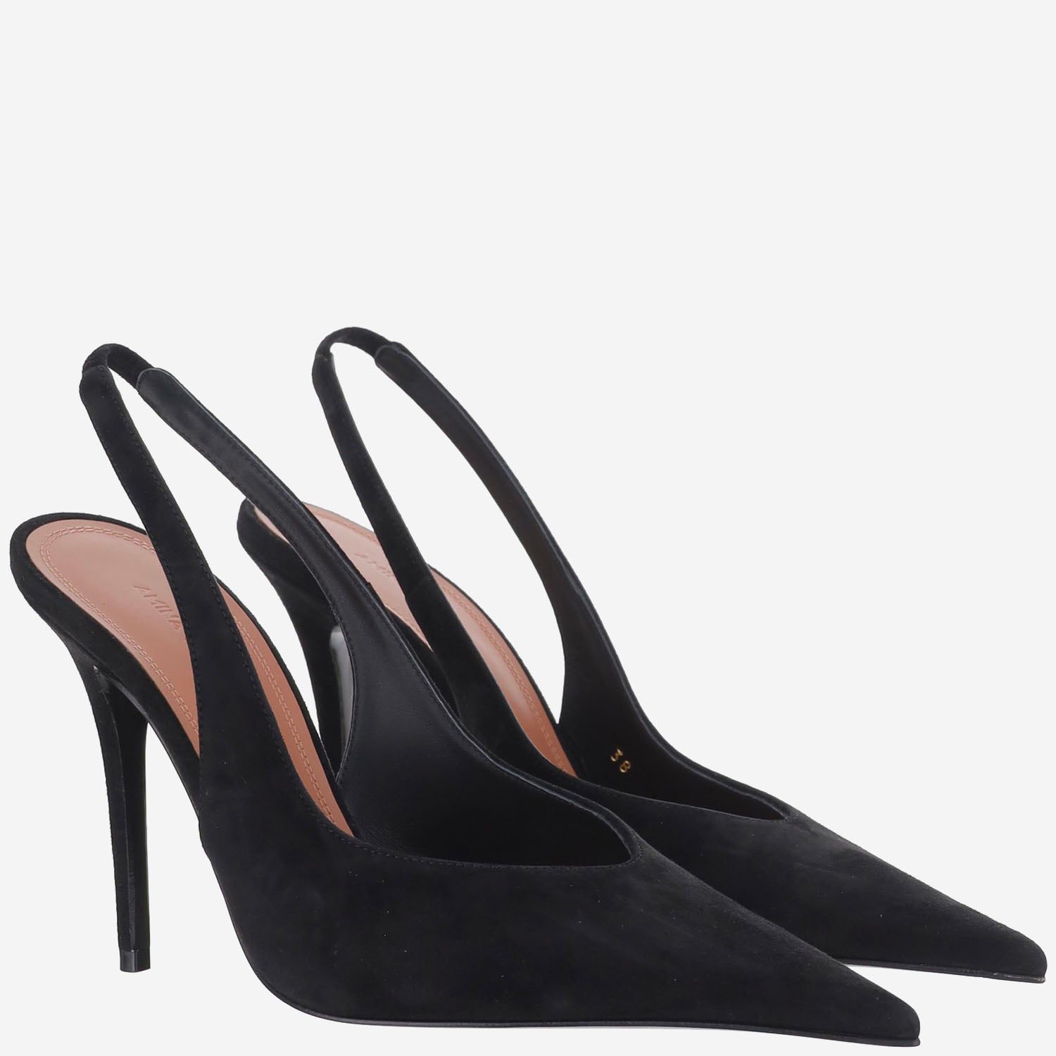 Décolleté in pelle scamosciata ANOKSLING105 BLACK AMINA MUADDI 
