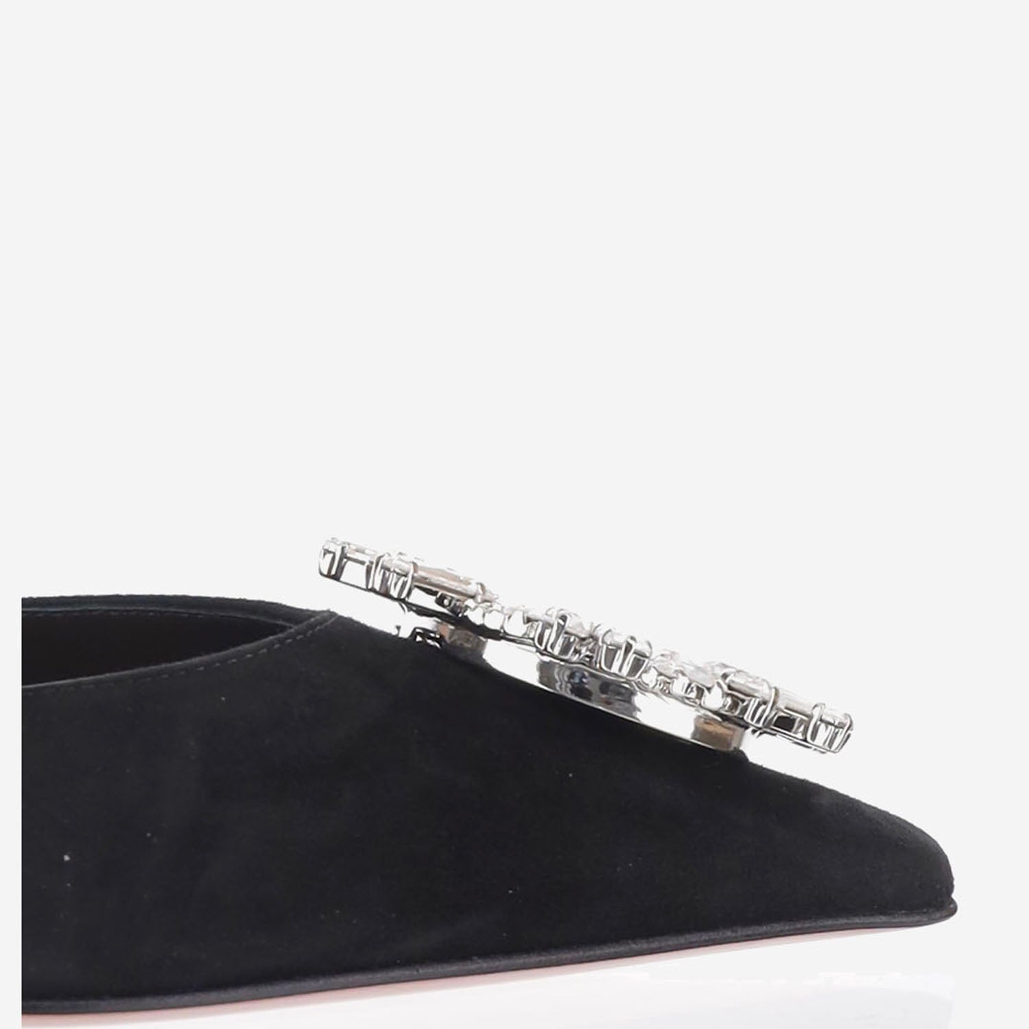 Slingback Begum in suede BEGUMSLING70 BLACK AMINA MUADDI 