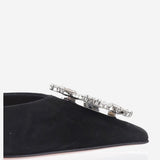 Slingback Begum in suede BEGUMSLING70 BLACK AMINA MUADDI 