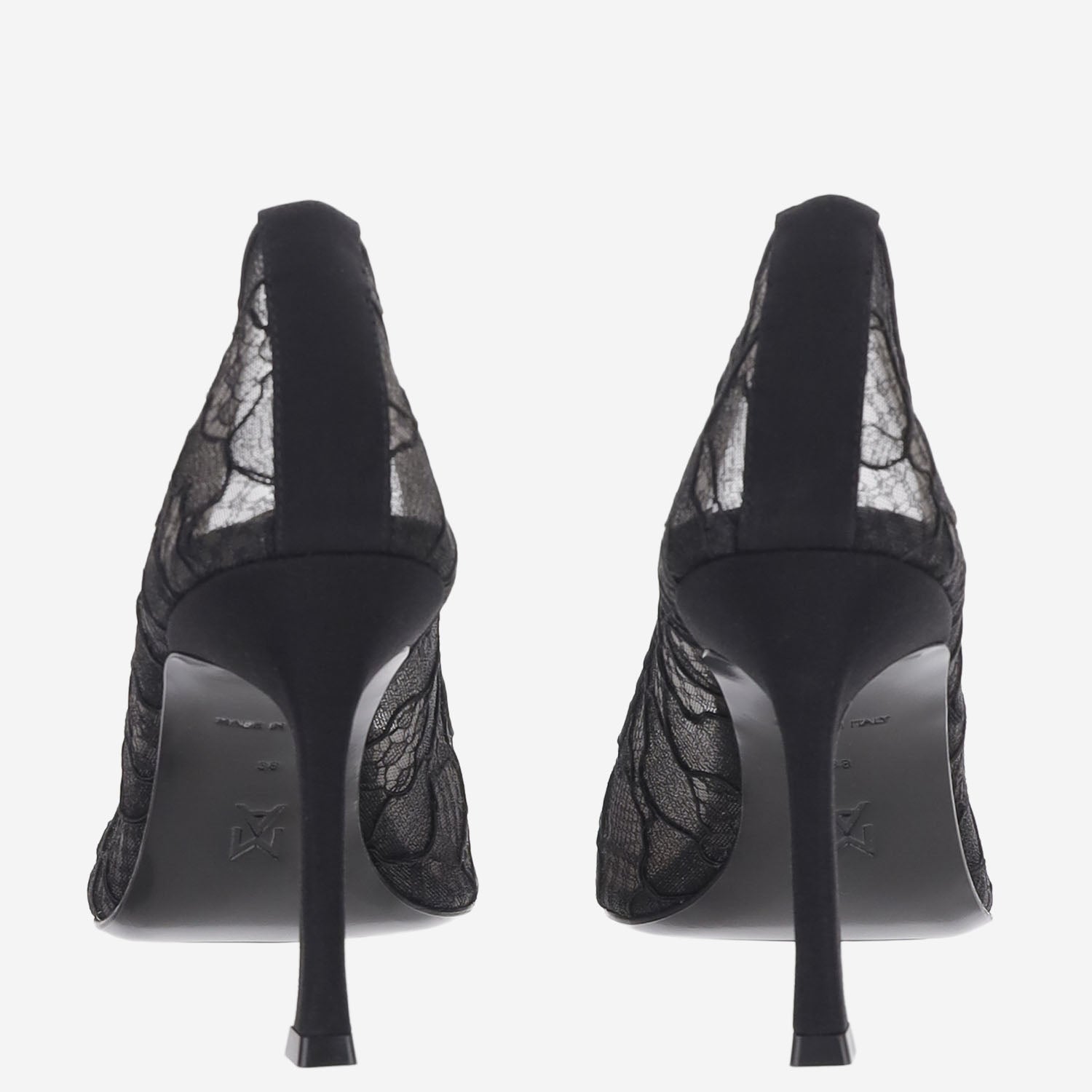 Décolleté Camelia in pizzo CAMELIALACEPUMP90 BLACK AMINA MUADDI 