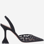 SLINGBACK HOLLI IN MESH CON MOTIVO ANIMALIER HOLLIMESHSLING95 BLACKLEOPARD AMINA MUADDI 