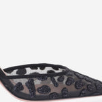 SLINGBACK HOLLI IN MESH CON MOTIVO ANIMALIER HOLLIMESHSLING95 BLACKLEOPARD AMINA MUADDI 
