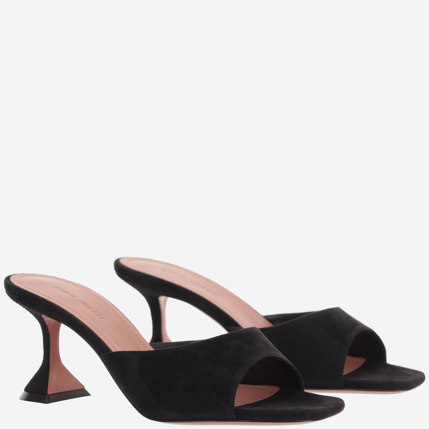 SANDALI LUPITA IN SUEDE LUPITASLIPPER70 BLACK AMINA MUADDI 