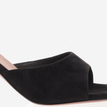 SANDALI LUPITA IN SUEDE LUPITASLIPPER70 BLACK AMINA MUADDI 