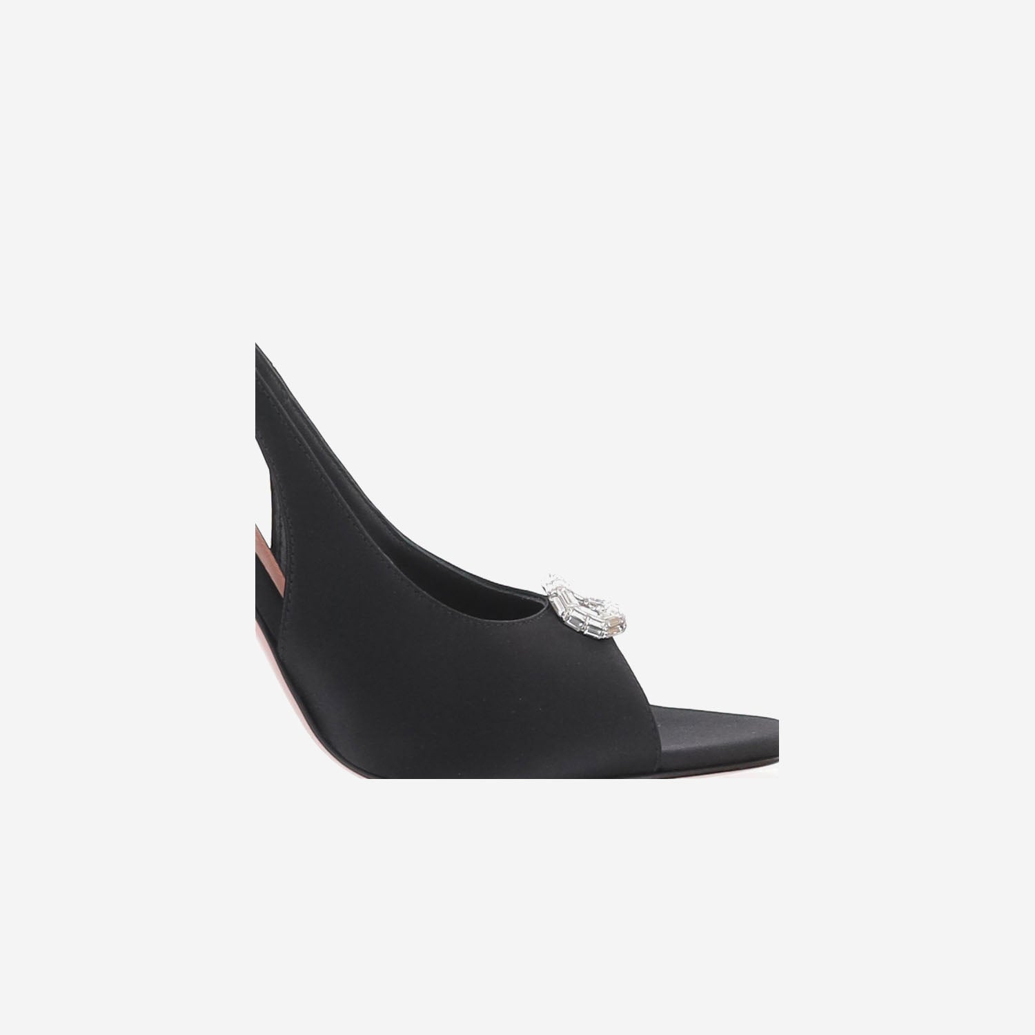 SANDALI SLINGBACK IN RASO CON CRISTALLI MINICAMELIASLING105 CLACKCRYSTAL AMINA MUADDI 