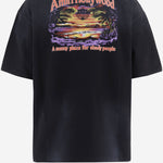 T-SHIRT IN COTONE CON STAMPA LOGO AM326JR 0040002 AMIRI 