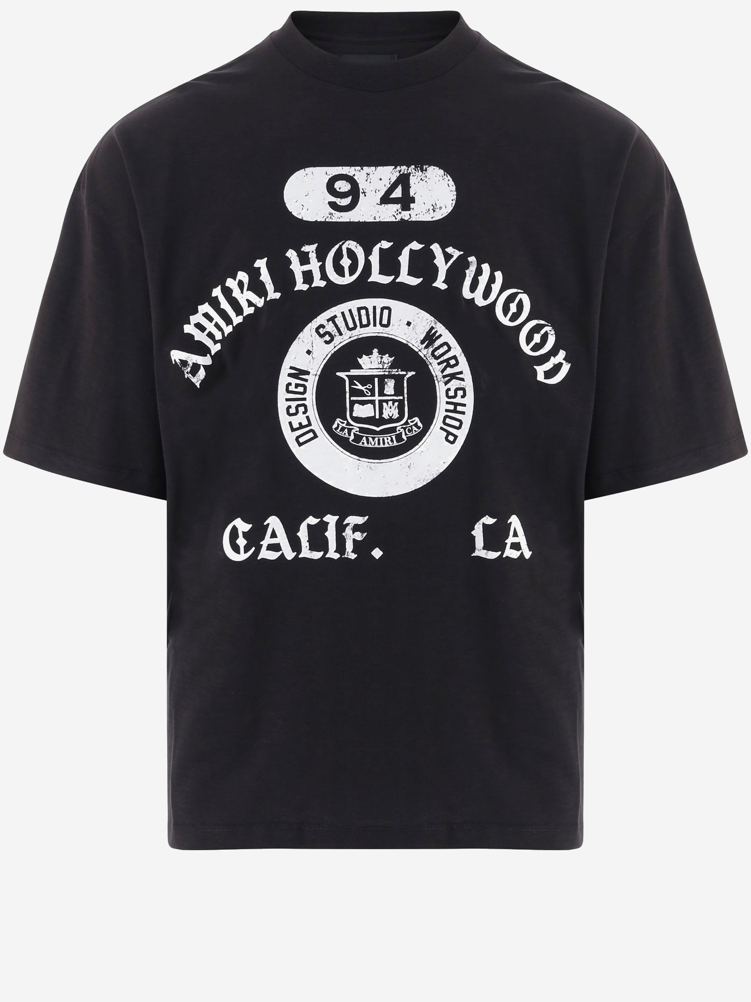 T-SHIRT IN COTONE CON STAMPA LOGO AM426JR025 0002 AMIRI 