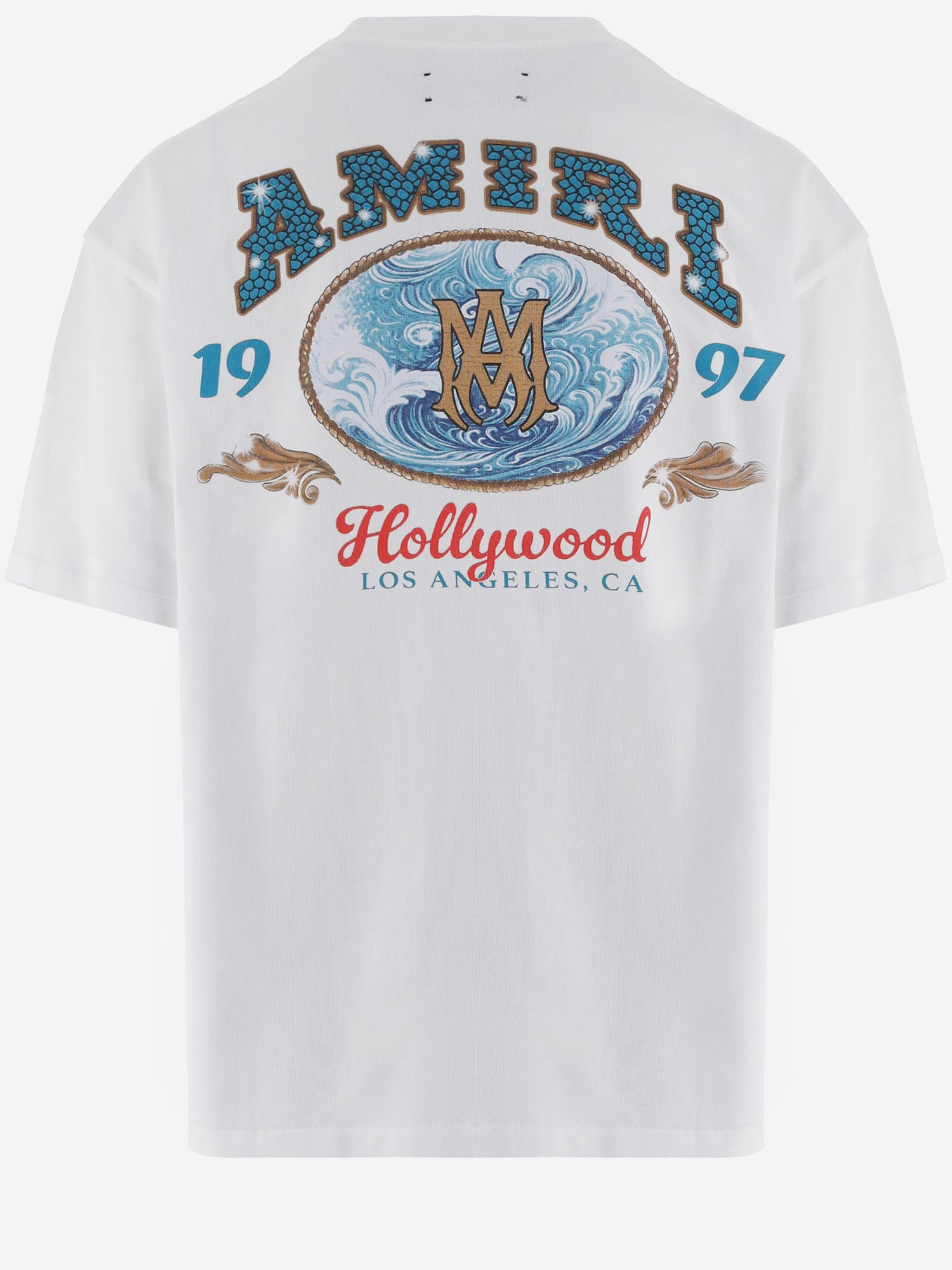T-SHIRT IN COTONE CON STAMPA LOGO AM426JR034 003O AMIRI 