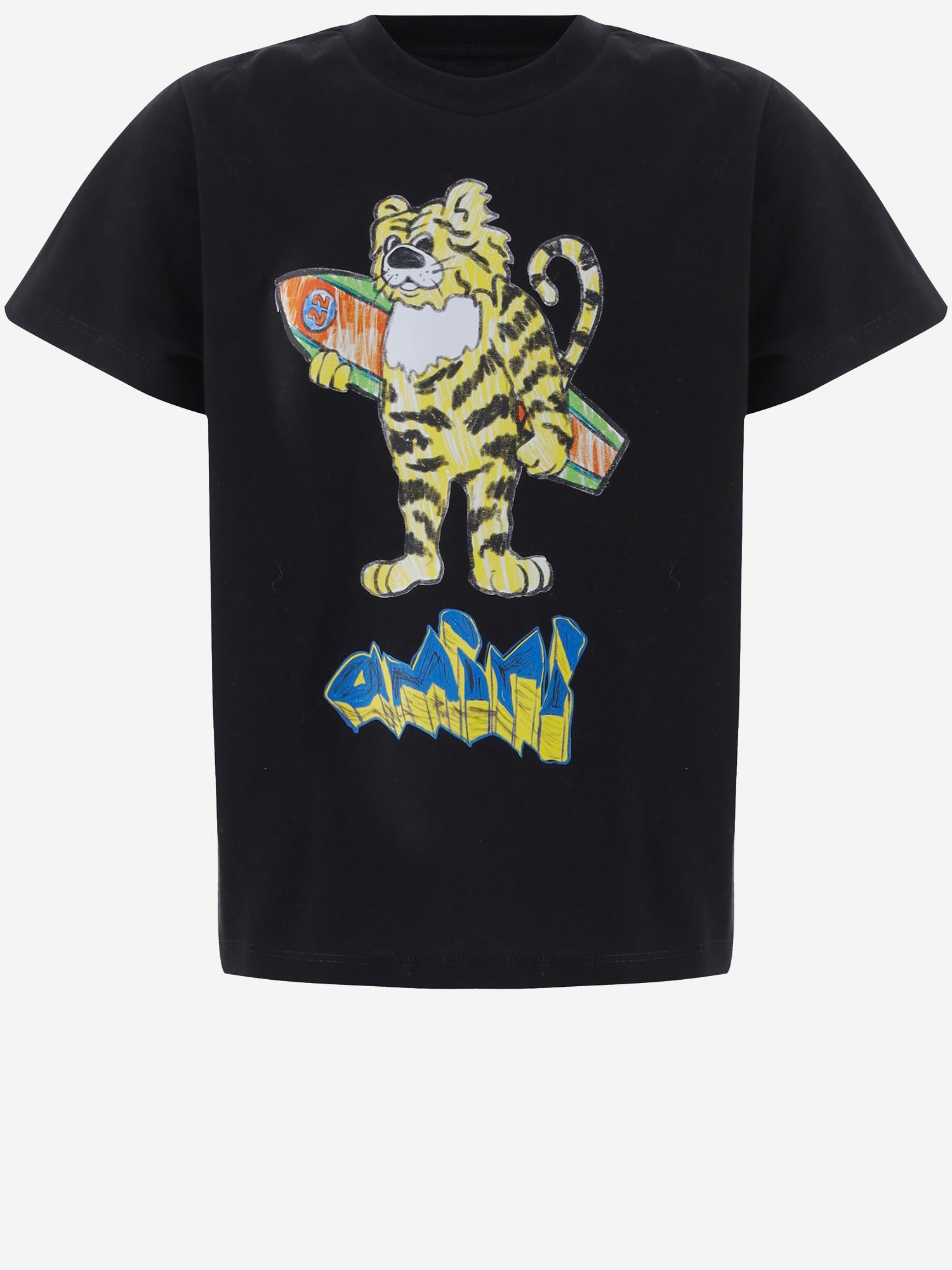 T-SHIRT IN COTONE STRETCH CON STAMPA ACTOJR 1031001 AMIRI KIDS 