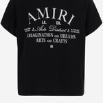 T-SHIRT IN COTONE CON STAMPA LOGO PXKJT062 EX AKJYTE1011 001 AMIRI KIDS 