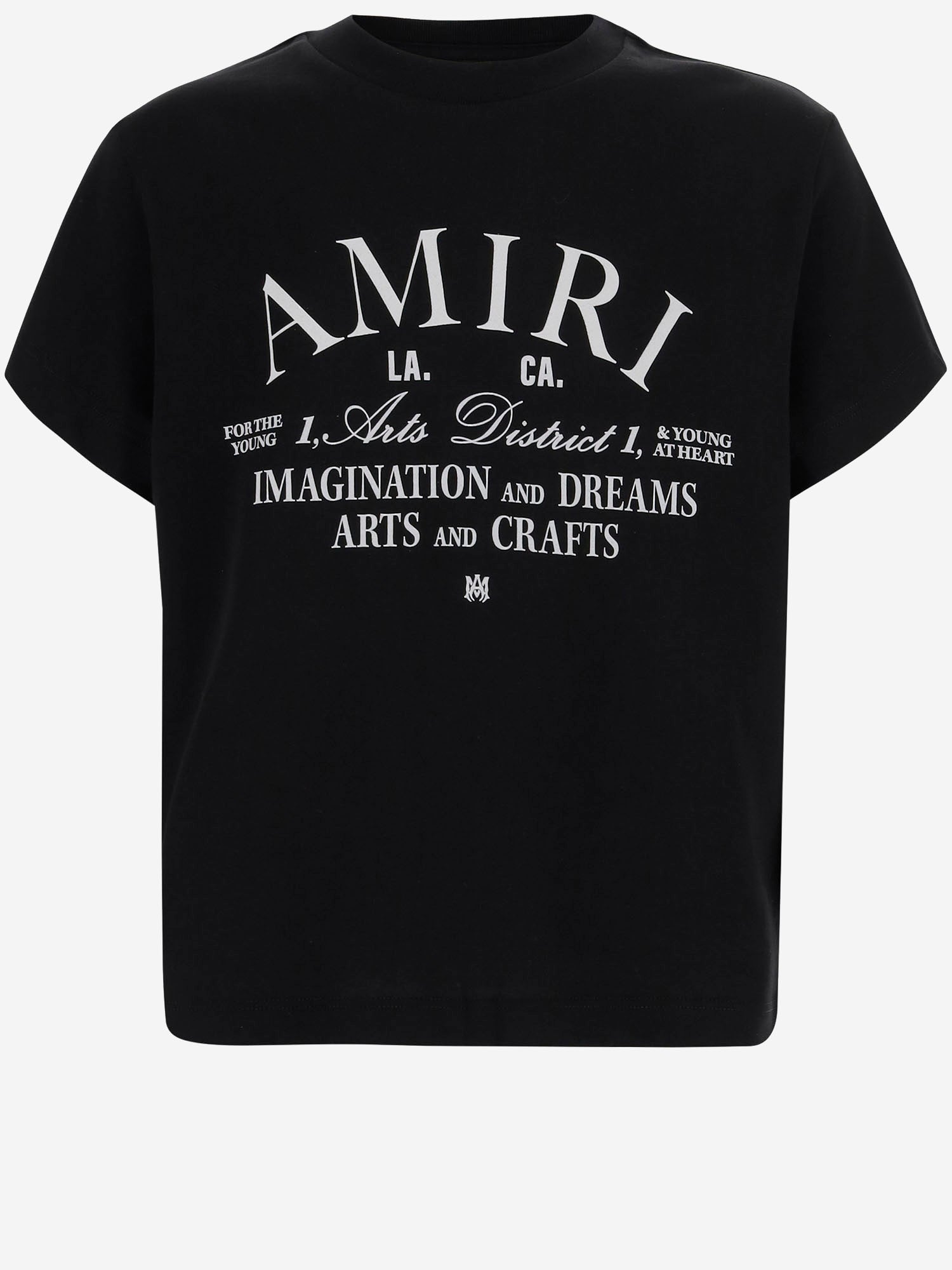 T-SHIRT IN COTONE CON STAMPA LOGO PXKJT062 EX AKJYTE1011 001 AMIRI KIDS 