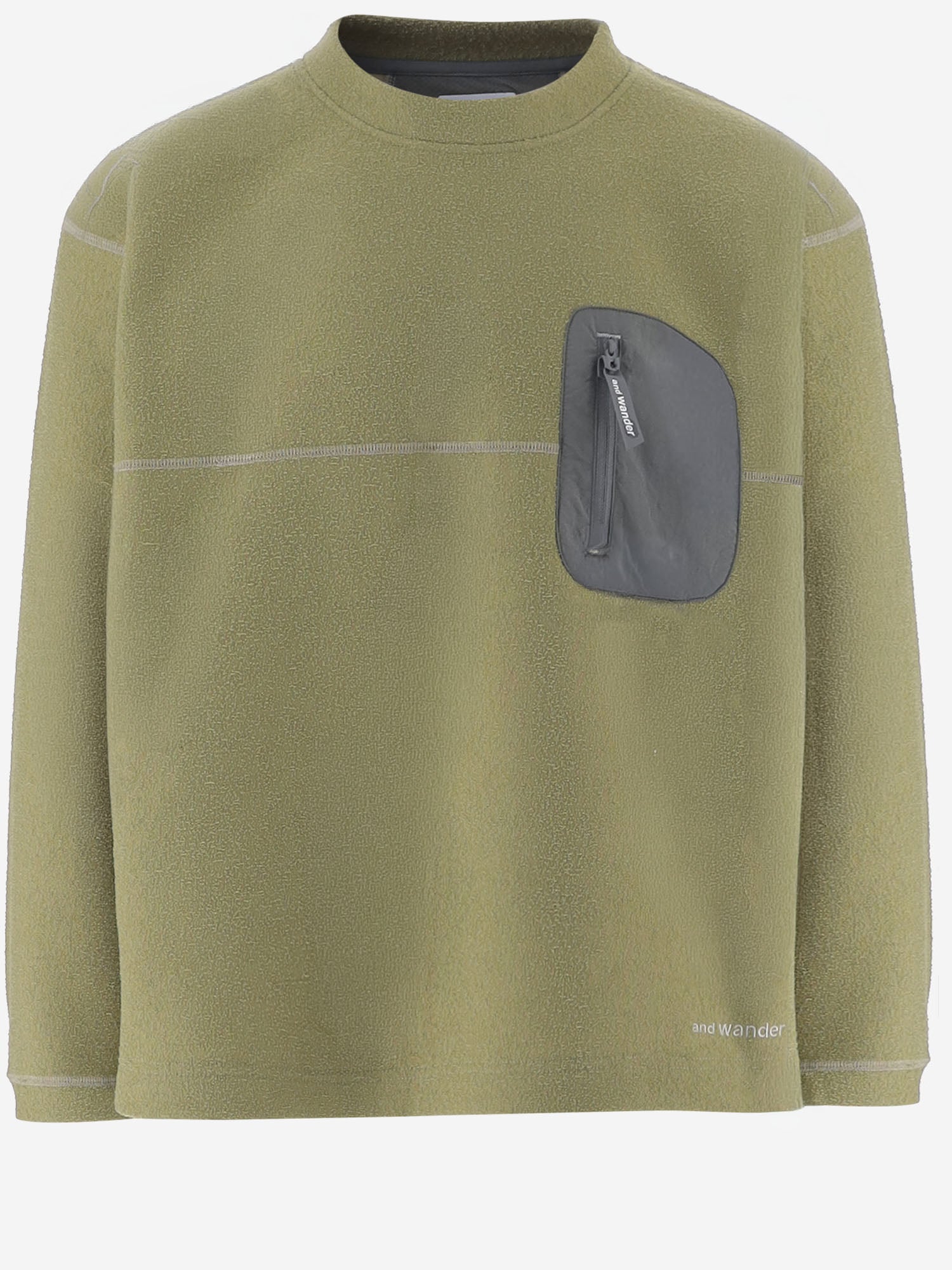 MAGLIA IN MISTO LYOCELL CON LOGO 5746284083 185 AND WANDER 