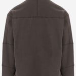 MAGLIA IN COTONE CON COLLO ALTO E LOGO 5746284086 052 AND WANDER 