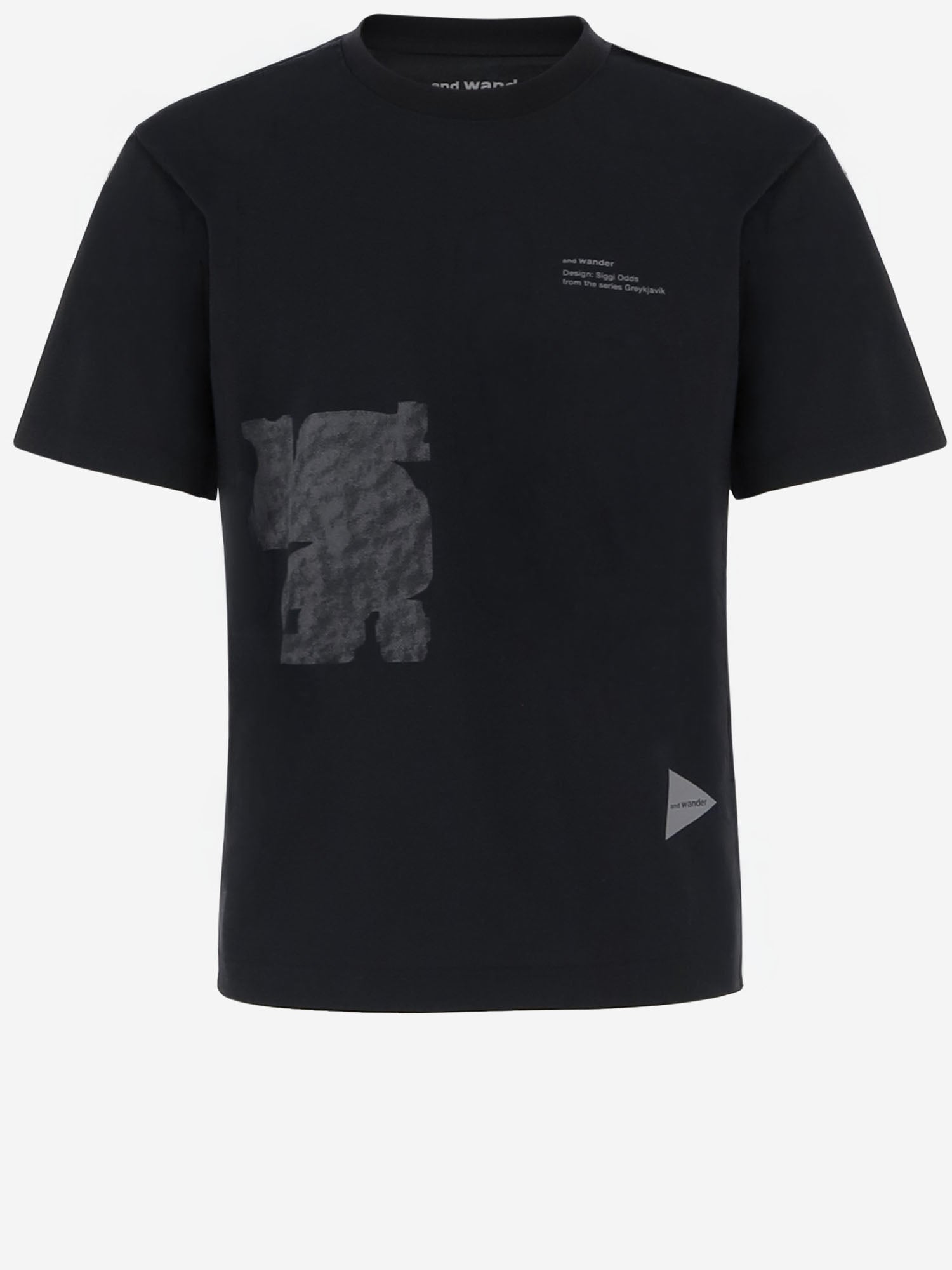 T-SHIRT IN MISTO COTONE CON LOGO 5746284105 010 AND WANDER 