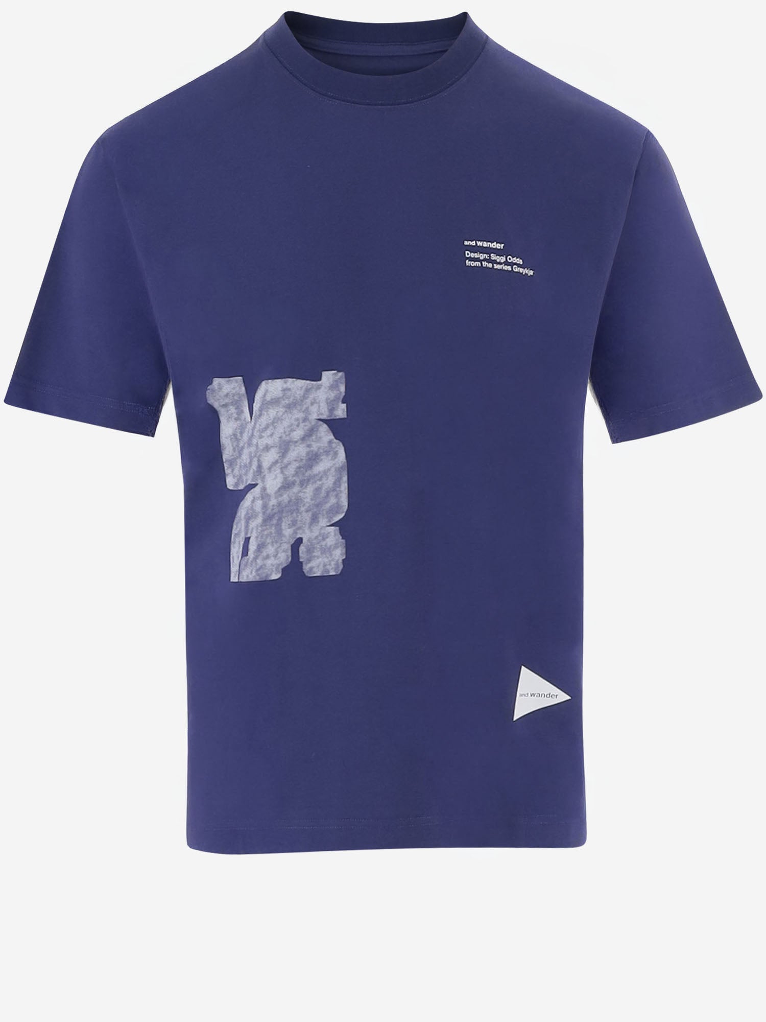 T-SHIRT IN MISTO COTONE CON LOGO 5746284105 110 AND WANDER 