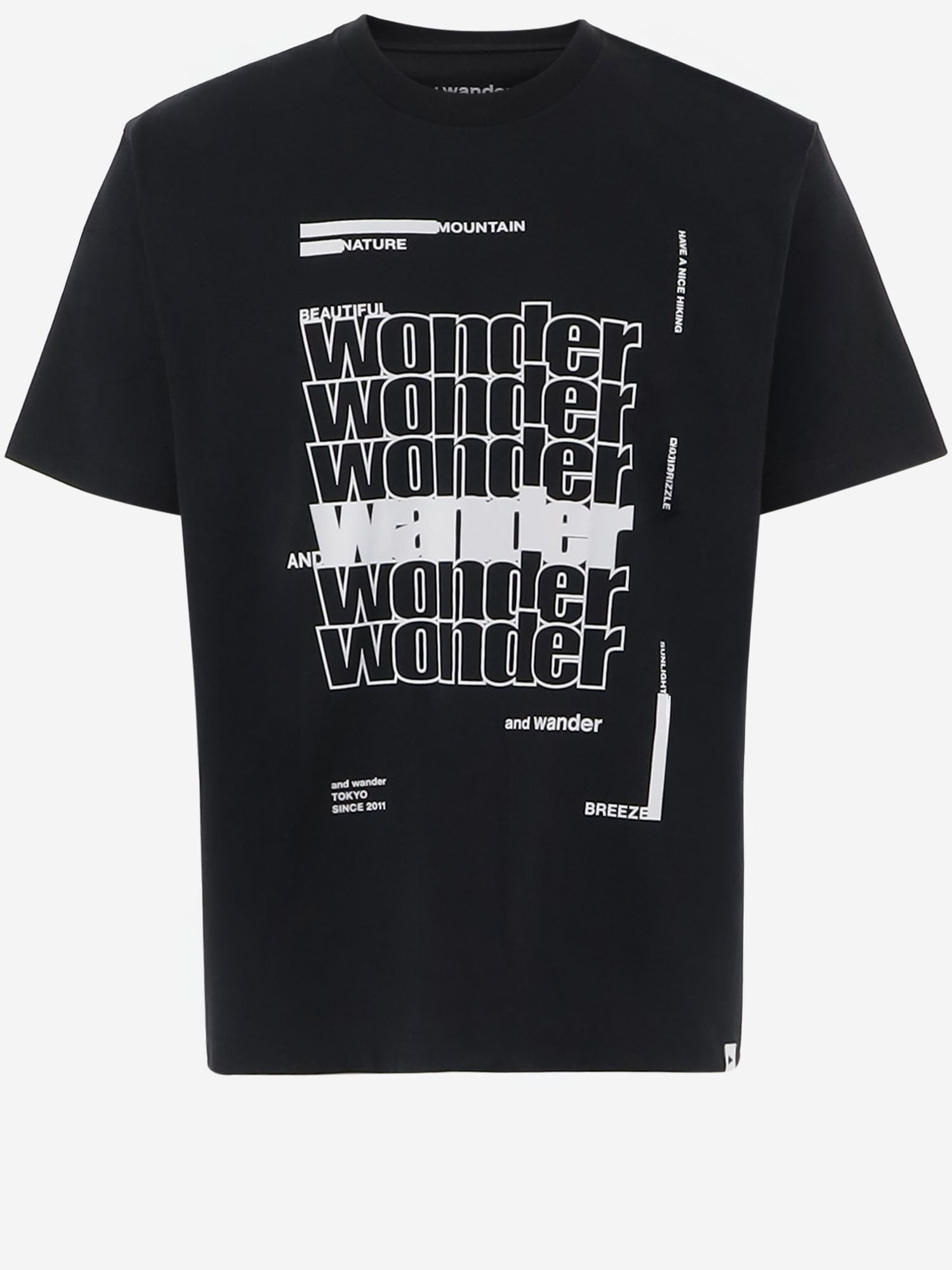 T-SHIRT IN MISTO COTONE CON LOGO 5746284122 010 AND WANDER 