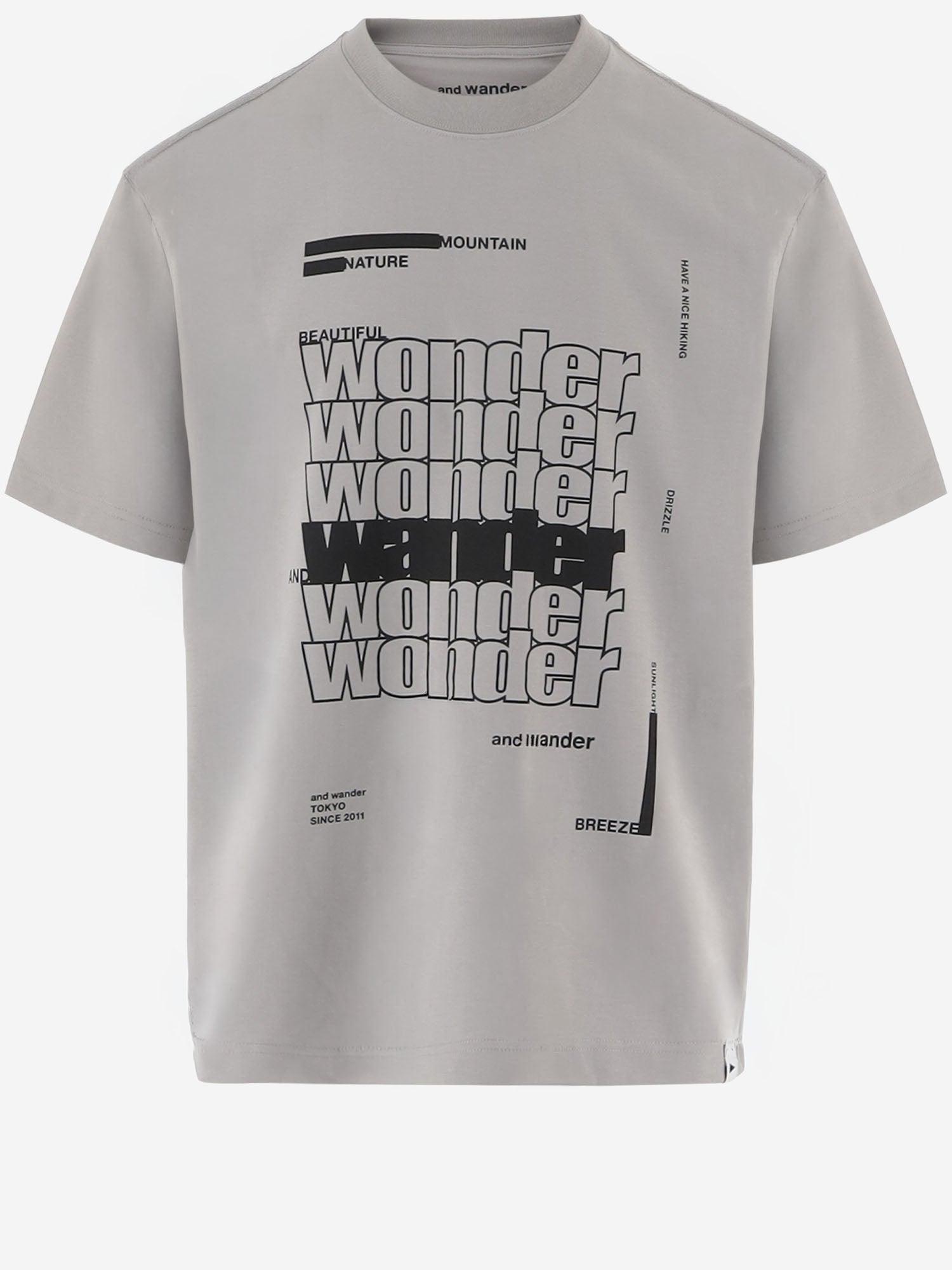T-SHIRT IN MISTO COTONE CON LOGO 5746284122 020 AND WANDER 