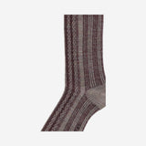 CALZINI IN MISTO LANA A COSTE CON RIGHE MANNAR B81 ANT45 