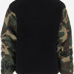 GIACCA IN MISTO COTONE CON INSERTI CAMOUFLAGE ANTOINE BLACK APRES SURF 