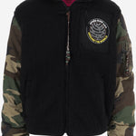 GIACCA IN MISTO COTONE CON INSERTI CAMOUFLAGE ANTOINE BLACK APRES SURF 