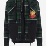 GIACCA IN COTONE A QUADRI CON CAPPUCCIO EDGARD FOREST APRES SURF 