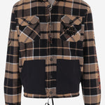 GIACCA IN COTONE CON MOTIVO CHECK MYWAVECAR CAMEL APRES SURF 