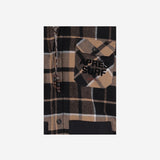 GIACCA IN COTONE CON MOTIVO CHECK MYWAVECAR CAMEL APRES SURF 