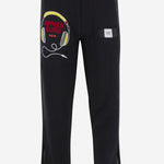 PANTALONI IN COTONE CON LOGO RENE BLACK APRES SURF 