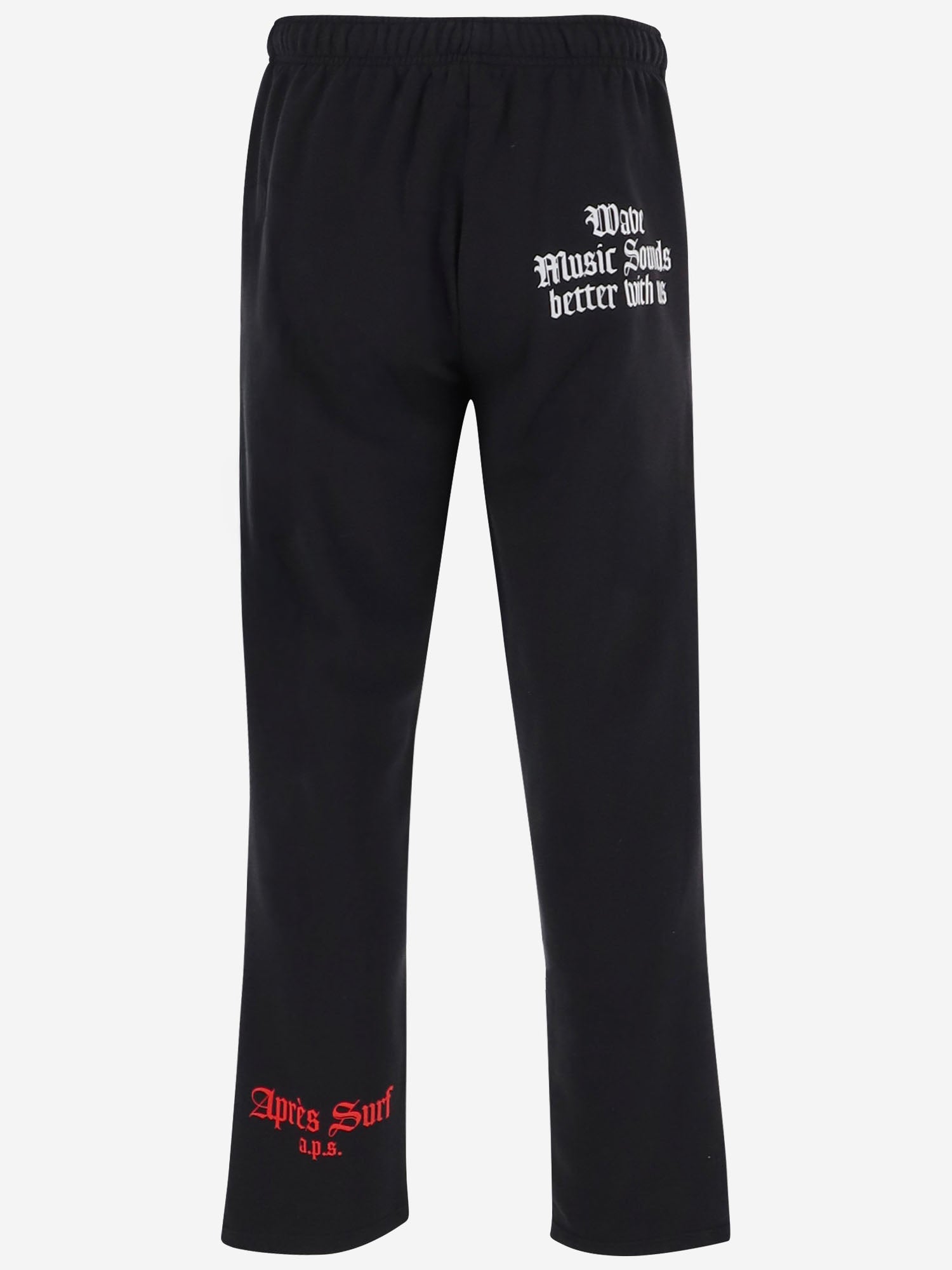 PANTALONI IN COTONE CON LOGO RENE BLACK APRES SURF 