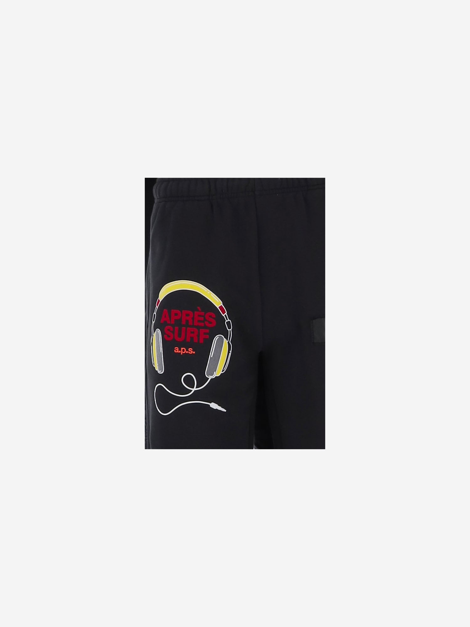PANTALONI IN COTONE CON LOGO RENE BLACK APRES SURF 