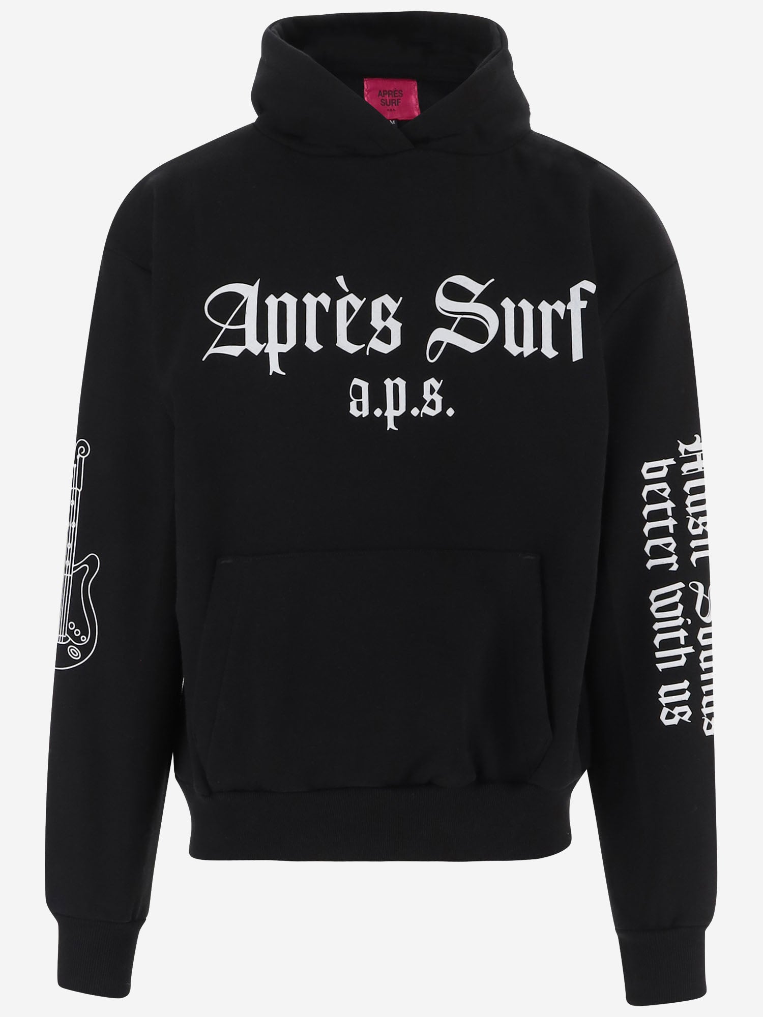 FELPA IN COTONE CON LOGO SYLVESTRE BLACK APRES SURF 