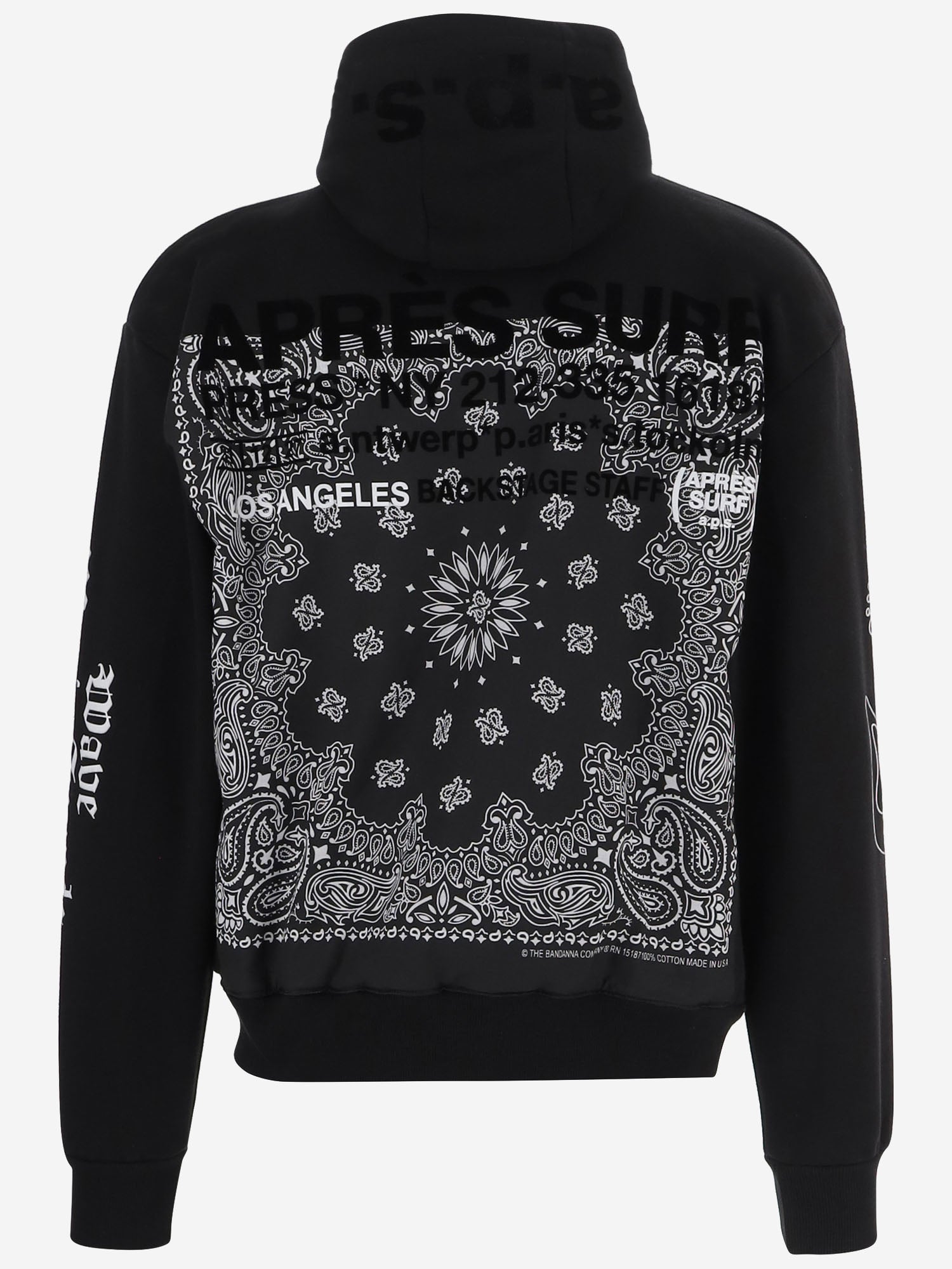 FELPA IN COTONE CON LOGO SYLVESTRE BLACK APRES SURF 