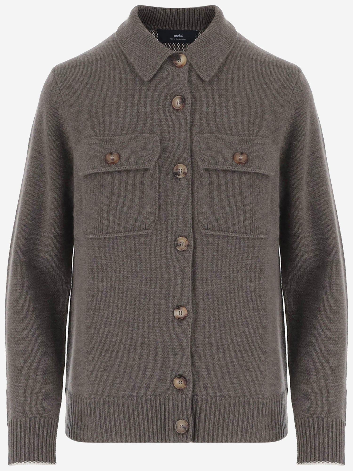 CARDIGAN IN CASHMERE CON TASCHE A PATTINA KNCD23241B 368 ARCH4 