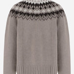 MAGLIONE IN CASHMERE CON MOTIVO JACQUARD KNJP25373 418 ARCH4 