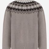 MAGLIONE IN CASHMERE CON MOTIVO JACQUARD KNJP25373 418 ARCH4 