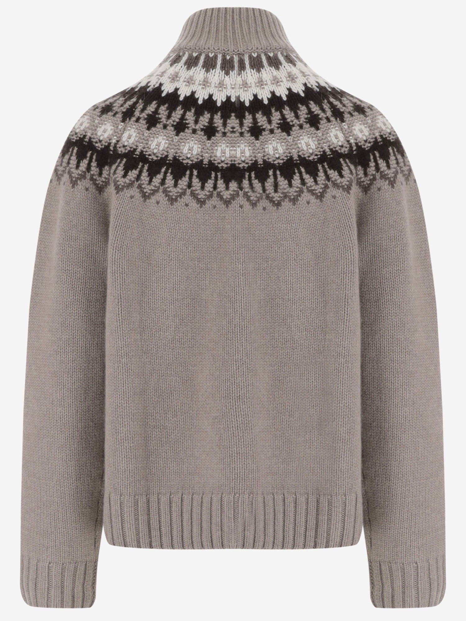 MAGLIONE IN CASHMERE CON MOTIVO JACQUARD KNJP25373 418 ARCH4 