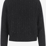 MAGLIONE IN MISTO CASHMERE CON TRECCIA E SEQUIN KNJP950A 179 ARCH4 