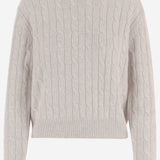 MAGLIONE IN MISTO CASHMERE CON TRECCIA E SEQUIN KNJP950A 263 ARCH4 