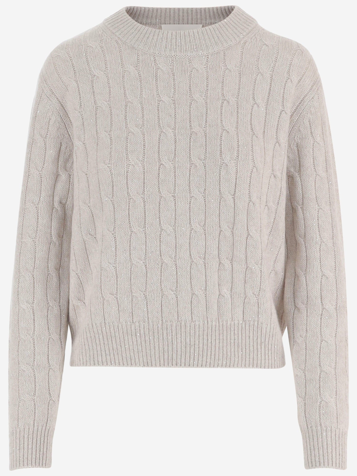 MAGLIONE IN MISTO CASHMERE CON TRECCIA E SEQUIN KNJP950A 263 ARCH4 