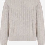 MAGLIONE IN MISTO CASHMERE CON TRECCIA E SEQUIN KNJP950A 263 ARCH4 