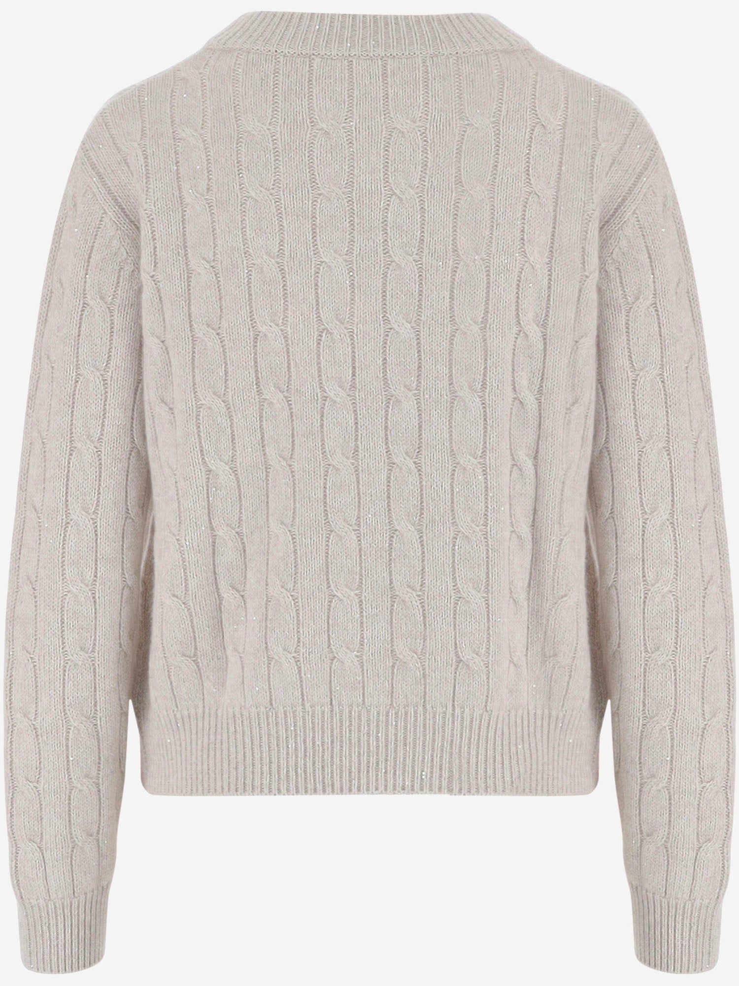 MAGLIONE IN MISTO CASHMERE CON TRECCIA E SEQUIN KNJP950A 263 ARCH4 