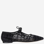 BALLERINE IN RETE E PELLE AW26MARFLBLAFL BLACK ARTEANA 