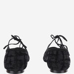 BALLERINE IN RETE E PELLE AW26MARFLBLAFL BLACK ARTEANA 
