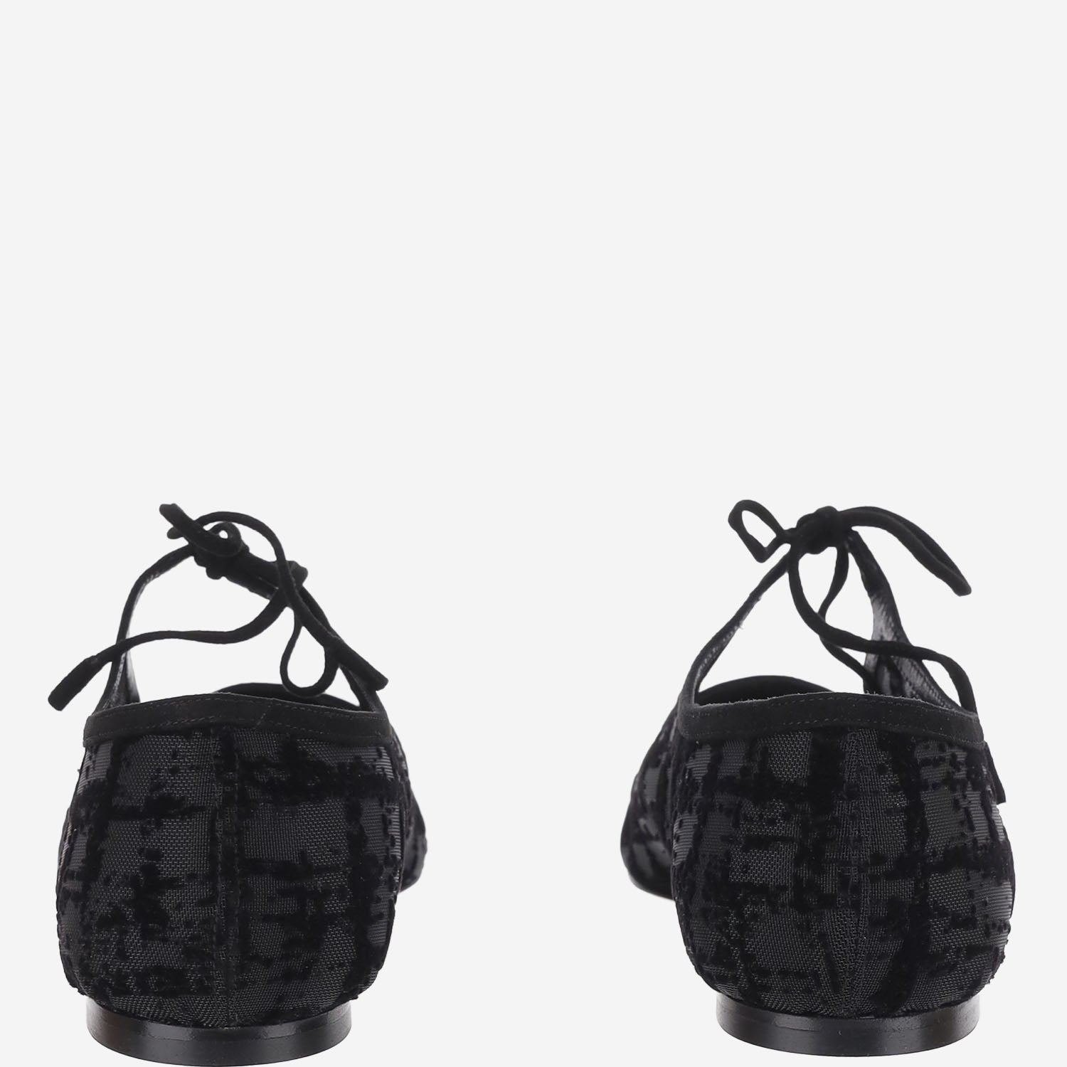 BALLERINE IN RETE E PELLE AW26MARFLBLAFL BLACK ARTEANA 